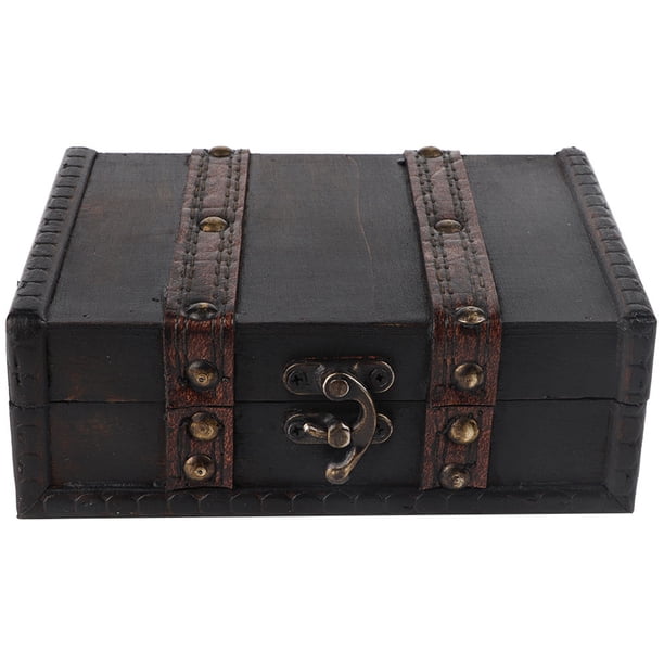 Caja decorativa, Cajas de Almacenamiento decorativas de madera de la caja de madera con aspecto retro para el almacenamiento de joyas