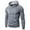 Grey, variant on Hoodies For Men Men'S Sweater Solid Color Loose Large Size Hooded Sweater Top Black