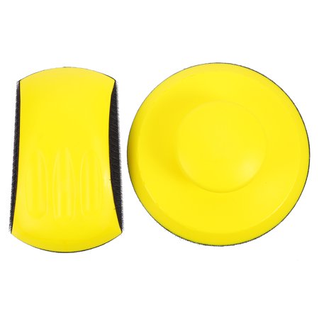 

2pcs PU Foams Yellow Manual Grinding Disc Hand Rest Self-adhesive Disc