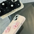 thumbnail image 3 of 3D Pearl Flower Candy Color Plated Camera Lens Protector Soft  for iPhone Case (Pink,iPhone 11), 3 of 6