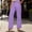 Purple, variant on Women's Casual Suit Pants Baeitkot Women's Fashion Solid Color Button Zipper Pocket Back Elastic High Waist Slim Casual Suit Pants Beige L