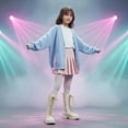 thumbnail image 6 of Girls Combats Boots Knee High Mid Calf Side Zipper Laces Up Classic Kids Winter Shoes Fall Fashion Teen Punk Goth Boot(Additional Includes 2Piece Gold Shoelaces), 6 of 9