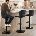 thumbnail image 4 of Sillas de Bar y Barra de Cocina de Acabado Moderno con Respaldo y Reposapies de Altura Ajustable - Bancos Giratorios para Bar con Asiento Acolchado Diseño Elegante, 4 of 6