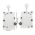 thumbnail image 3 of Unique Bargains 1 Pc ID Badge Holder Portable Stars Keychain Card Holder Black White, 3 of 5