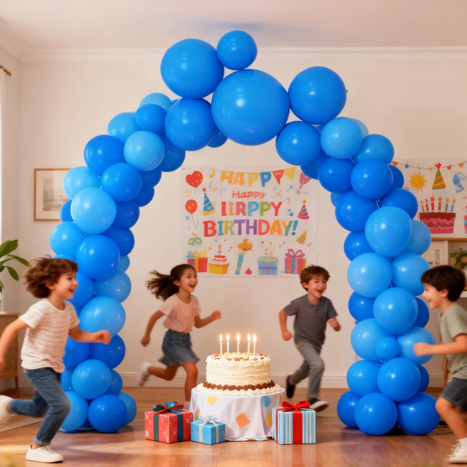 Reusable Inflatable Balloon Garland Arch Kit, PVC Balloon Arch with Elastic Bands, Easy One-Step Setup for Birthday, Wedding & Party Decorations