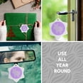 thumbnail image 5 of 3drose, Purple Dot Baby Pig, 3 inch Snowflake Porcelain Ornament, 5 of 7