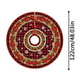 thumbnail image 3 of Christmas Tree Skirt Elegant Decoration With Embroidered Designs, Soft Durable Material With Snowflakes and Holiday Spirit, Perfect For Creating A Cozy Christmas Atmosphere, 3 of 7