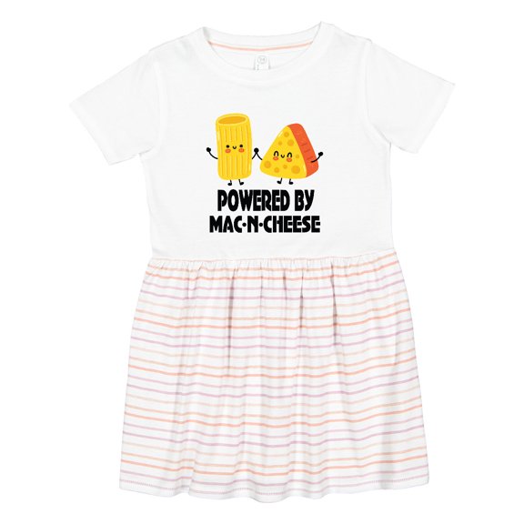 Inktastic Powered by Mac N Cheese Girls Toddler Dress