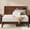 Dark Walnut, variant on Merluxy Solid Wood Queen Size Bed Frame, Mid Century Modern Bed with Full Panel Headboard, Under-Bed Storage, Natural Wood