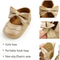 thumbnail image 3 of Baby Girl Mary Jane Flats Shoes Non Slip Soft Sole Infant Toddler First Walker Wedding Princess Dress Crib Shoes, 3 of 6
