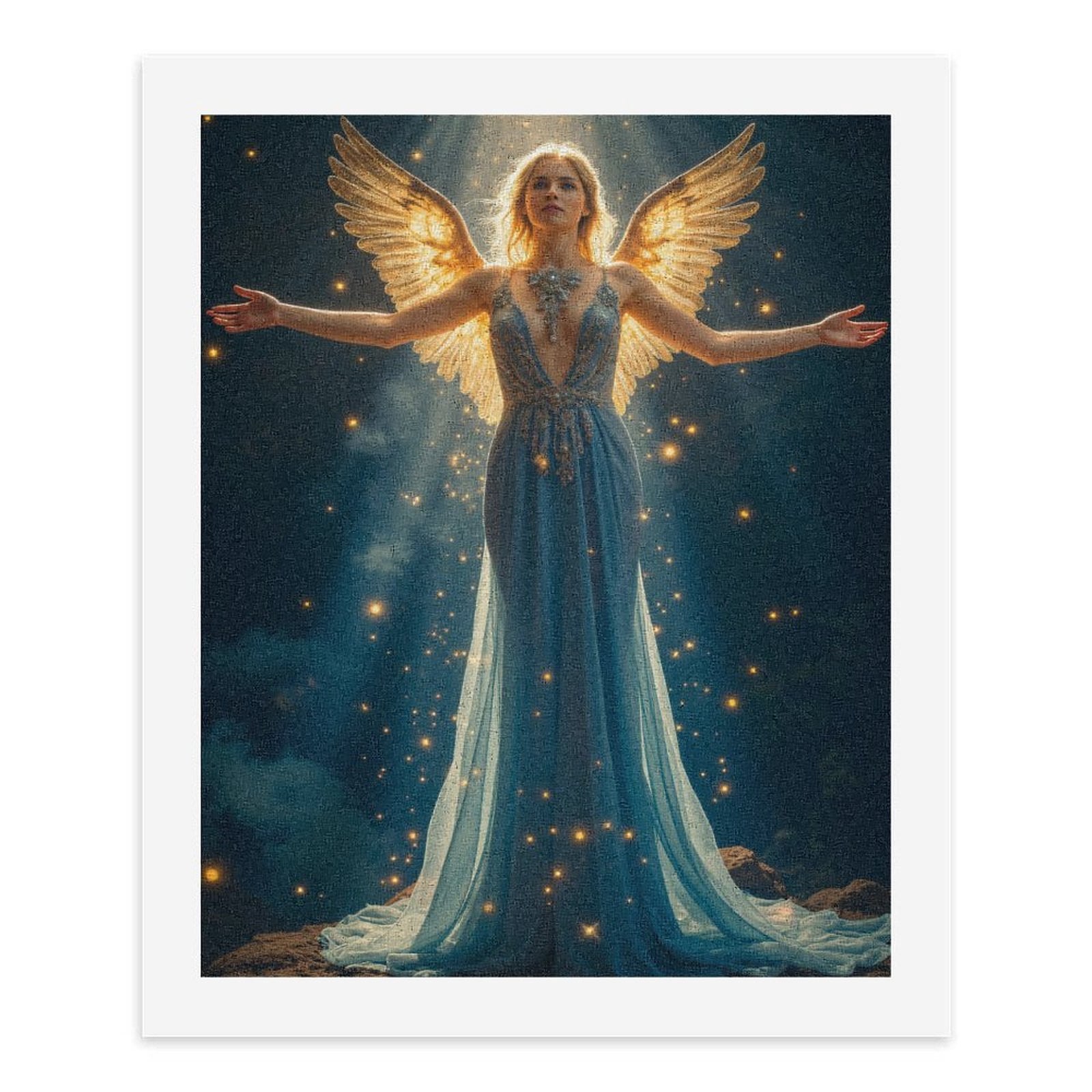 Paint by Numbers Kit for Adults, Angel Light Graceful Wings Radiance Paint by Numbers, Easy Paint by Numbers Kit for Adults Beginner, DIY Adult Paint by Number Kits on Canvas, Home Decor