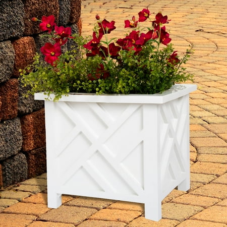 Plant Pot Holder, Planter Container Box by Pure Garden, (Best Low Maintenance Plants For Patio)