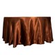 thumbnail image 2 of Mantel redondo de satén BalsaCircle de 120 pulgadas, color marrón canela, 2 of 8