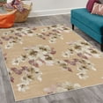 thumbnail image 2 of Floral Decorative Rug, Watercolor Shabby Form Nature Petals in Soft Tones Picture, Quality Carpet for Bedroom Dorm and Living Room, 6 Sizes, Pale Camel, by Ambesonne, 2 of 4