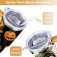thumbnail image 5 of Pumpkin Cool Girl 40 Oz Tumbler with Handle Lid and Straw, Stainless Steel Double Walled Vacuum Insulated Cup, Cute Anniversary Wedding Birthday Gifts Tumbler for Women Men Friends Outdoor Indoor, 5 of 7
