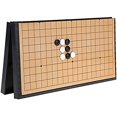 thumbnail image 1 of Tablero de juego magnético Go, tablero de rompecabezas plegable de madera portátil Weiqi, juego educativo para niños adultos, 1 of 5