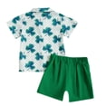 thumbnail image 3 of Okbabeha Toddler Boy Irish Shorts Set Clover Button-up Bow Tie Shirt Shorts, 3 of 7