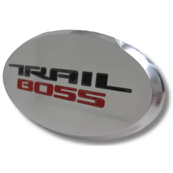 Chevrolet Trail Boss Engraved Oval Aluminum Tow Hitch Cover Official Licensed