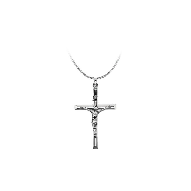 Pendentif Croix Crucifix en Argent Sterling 925 X 29 Mm