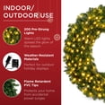 thumbnail image 4 of Corona de Navidad Best Choice Products, preiluminada, abeto, 48 pulgadas, con 200 LED, 4 of 7