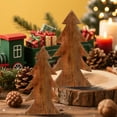 thumbnail image 4 of WMGHA Wooden Christmas Trees Tabletop Decor Rustic Wood Christmas Trees Xmas Centerpieces Table Wooden Signs Farmhouse Table Home Decor for Home Office Farmhouse (Classic), 4 of 7