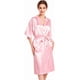 thumbnail image 3 of Bata para dormir mujer, Camison Mujer Dormir en V, Tipo kimono, Pijama de Seda para Mujer Sexy, Corto para Novia para Boda, Fiesta, Ropa de Dormir Sedosa, 3 of 3