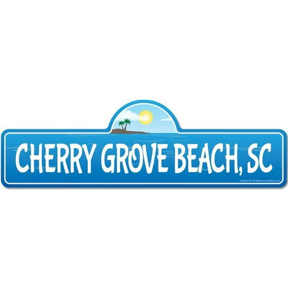 SignMission P-618 Cherry Grove Beach Sc 6 x 18 in. Beach Street Sign - Cherry Grove, SC South Carolina