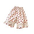 thumbnail image 2 of Avtoify Girls Pants Children's Small Print Loose Casual Versatile Wide Leg Cropped Pants Kids, 2 of 6