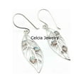 thumbnail image 2 of Solid 925 Sterling Silver Dangle Teardrop Earrings For Women, Natural Labradorite Round Gemstone Unique Handcrafted Earrings For Her, 2 of 4