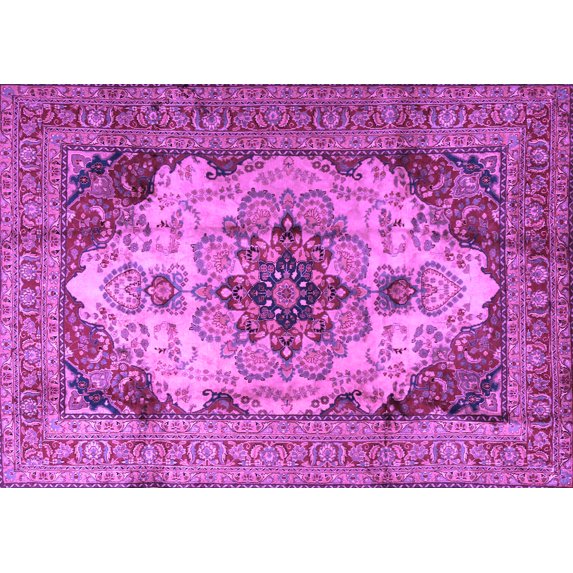 Ahgly Company Indoor Rectangle Persian Purple Traditional Area Rugs, 6' x 9'