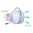 thumbnail image 2 of ABS Inline Exhaust Fan Removable 75mm to 110mm 12V 3W Ventilation Duct Fan For Easy And Maintenance, 2 of 6
