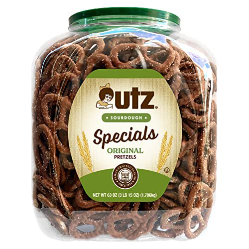 Utz Sourdough Specials Pretzels, Original, 63 oz. Barrel, Classic
