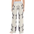 thumbnail image 5 of Women's Long Sleep Pants Home Pants Sleep Pants Wide-Leg Pants Design Elastic Fabric Casual Pants M Gray Star, 5 of 7