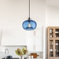 thumbnail image 6 of Aiwen Blue Glass Pendant Light Globe Shade Ceiling Lamp E27 Base Light Fixture, 6 of 10