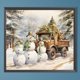 thumbnail image 1 of Pittura diamante 5D DIY Full Round Drill Winter Snowman Kit Home Decor Art Craft Hugtrwg Para estrenar, 1 of 9