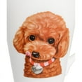 thumbnail image 6 of Pet Portrait White Porcelain Water Cup with Lid & Spoon - I Love Poodles (Red), 6 of 7