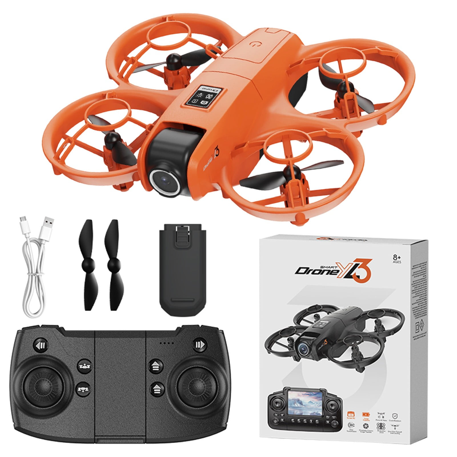 Drone with Drone With Camera,Brushless Motor Drone with WiFi Remote control, 360°stunt roll, One Click Takeoff And Landing, Remote Control Toys Gifts