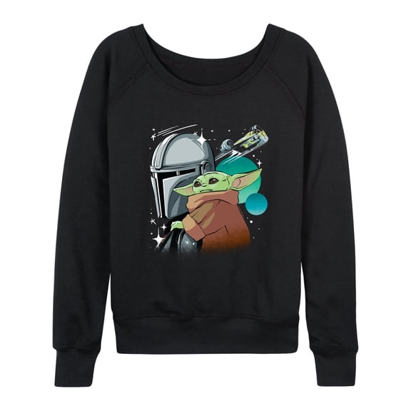 Star Wars - Pose Lightweight French Terry Wide Neck Long Sleeve Graphic Shirt