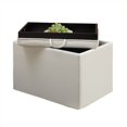 thumbnail image 3 of Convenience Concepts Designs4Comfort Accent Storage Ottoman White Faux Leather, 3 of 3