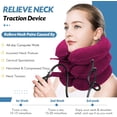 thumbnail image 2 of Dispositivo de tracción cervical para aliviar el dolor de cuello. Collarín inflable ajustable y aparato de tracción cervical. Dispositivo de descompresión cervical para uso doméstico (rojo)., 2 of 7