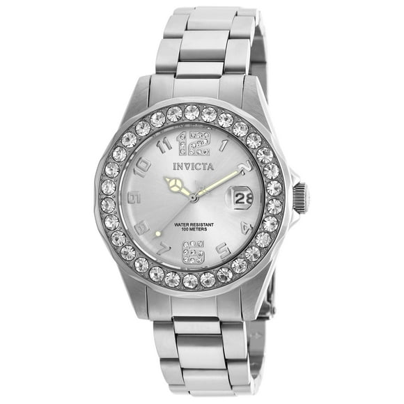 Invicta Women's Pro Diver 21396 Silver Stainless-Steel Swiss Quartz Fashion Watch