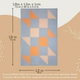 thumbnail image 2 of Hakuna Matte: Stylish Baby Play Mat: Grey-Beige-Orange - 72x48", 48 Triangle Foam Floor Tiles & 20 Side Borders, Thick Puzzle Mat, Crawling & Playtime, 2 of 5