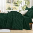 thumbnail image 3 of ANGENIA Full Comforter Sets with Sheet - 7 Pieces Dark Green Bed in a Bag Full, Boho Cream Soft Fluffy Tufted Bed Sets with Comforter, Sheets, Pillowcases & Shams, 3 of 7