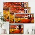 thumbnail image 4 of Designart 'Little Bridge In Deep Orange Autumn Landscape I' Traditional Framed Canvas Wall Art Print, 4 of 5