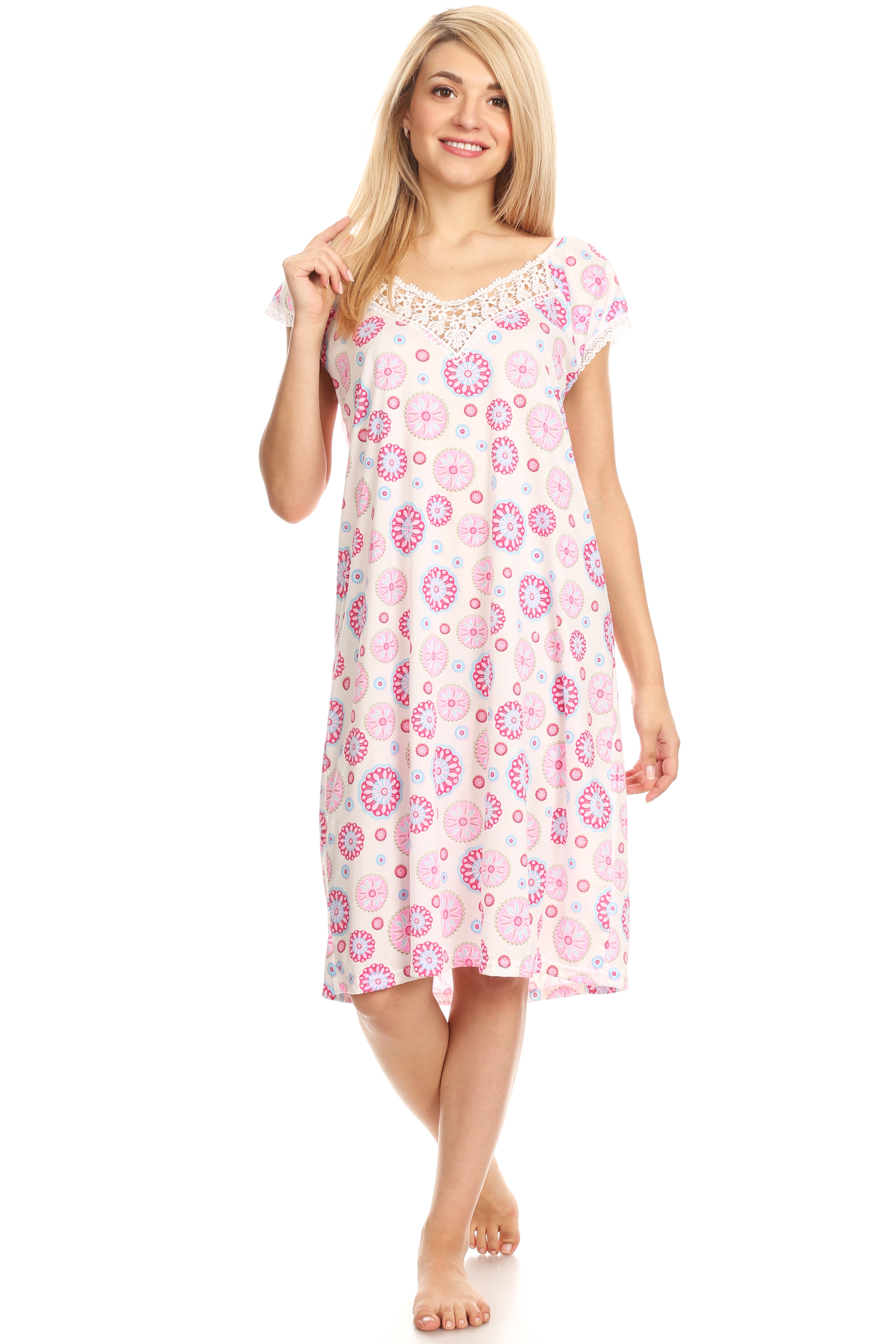 Nightgown Sleepwear Woman Short Sleeve Sleep Dress Size 3x 