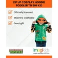 thumbnail image 2 of Teenage Mutant Ninja Turtles Michelangelo Fleece Zip Up Cosplay Hoodie Toddler to Big Kid, 2 of 5