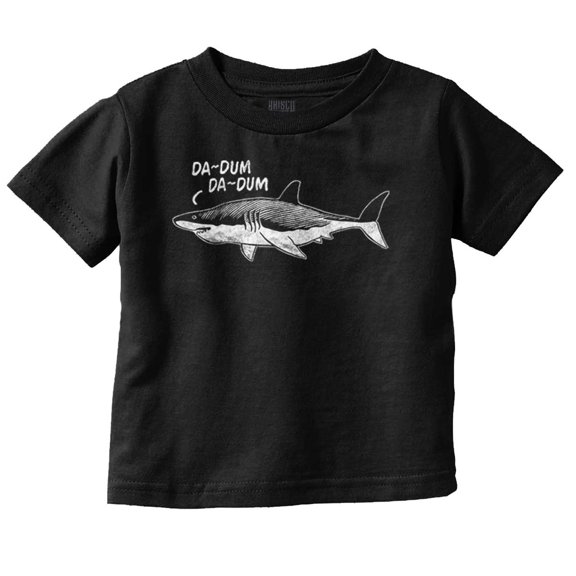 Funny Shark Soundtrack Da Dum Da Dum Toddler Boy Girl T Shirt Infant Toddler Brisco Brands 6M