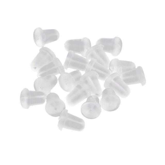 1000 Pcs Embouts de Boucles d'Oreilles Transparents en Silicone de Sécurité, Accessoires de Bijoux
