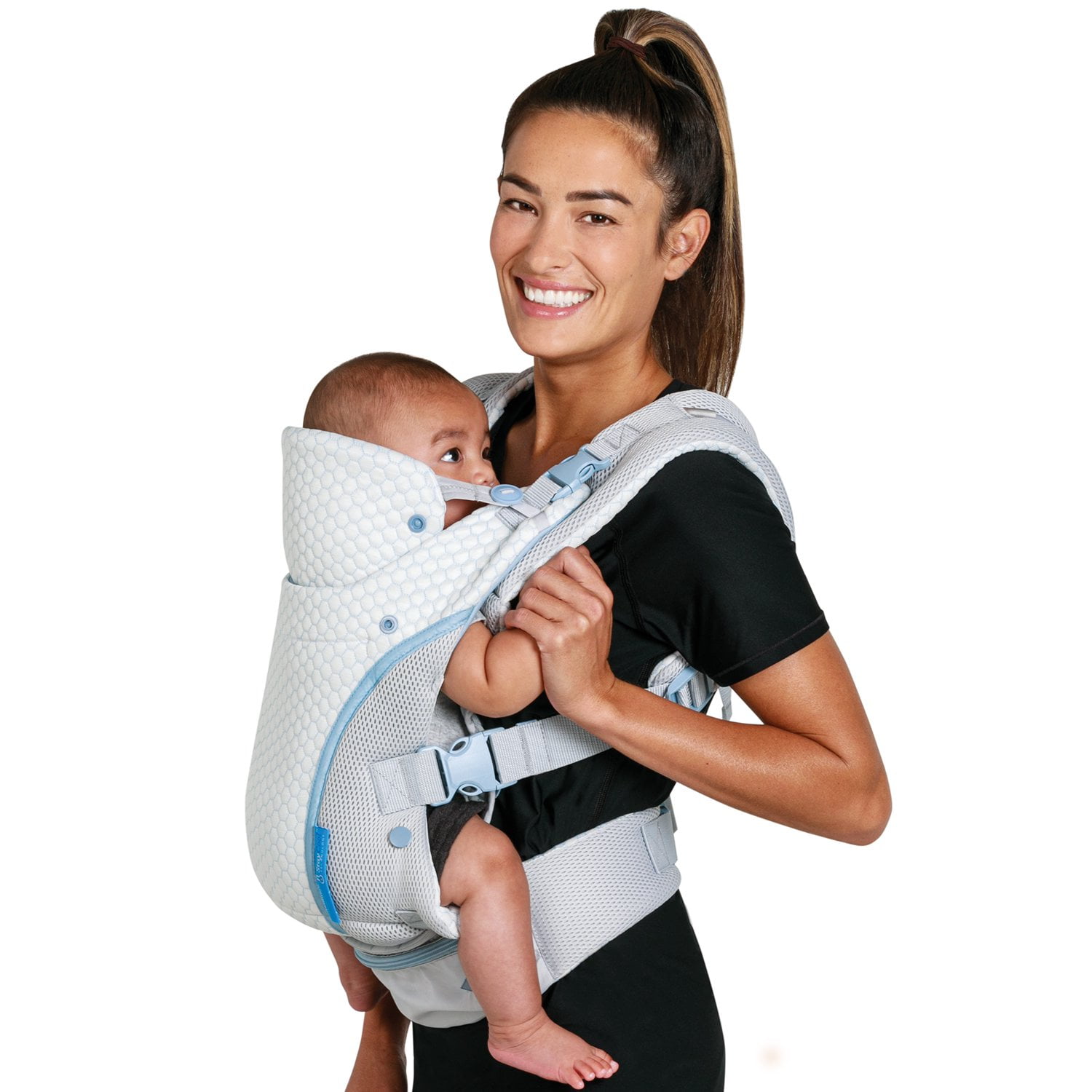 Infantino StayCool 4-in-1 Temperature Conditioned Ergonomic Baby Carrier, 8-40lb, White