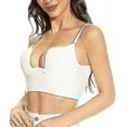 thumbnail image 3 of Sujetador con espalda baja para mujer, sujetador sin espalda con escote en forma de U profundo y levantamiento de alambre, adecuado para todos los estilos, 3 of 5